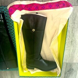 👢Authentic Tory Burch Jolie Riding Boots Black Sz 10 EUC 🫶🏽🖤